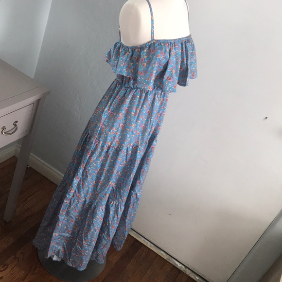 Blue flora maxi dress - Picture 4 of 5
